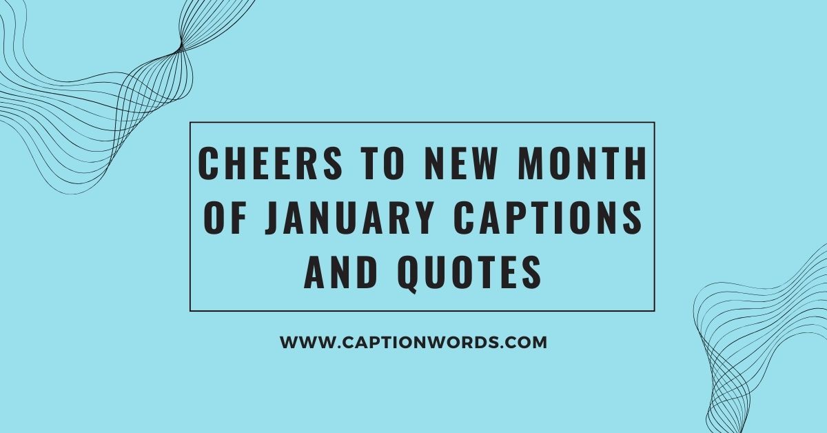 Cheers to New Month of January Captions and Quotes