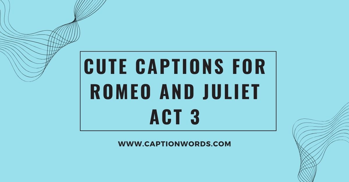 Cute Captions for Romeo and Juliet Act 3