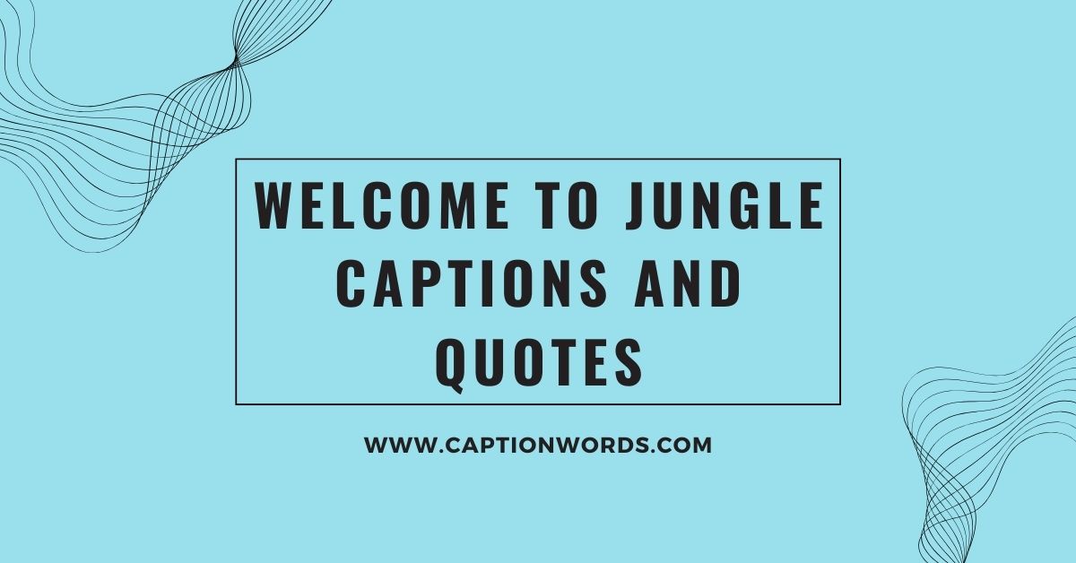 Welcome to Jungle Captions and Quotes
