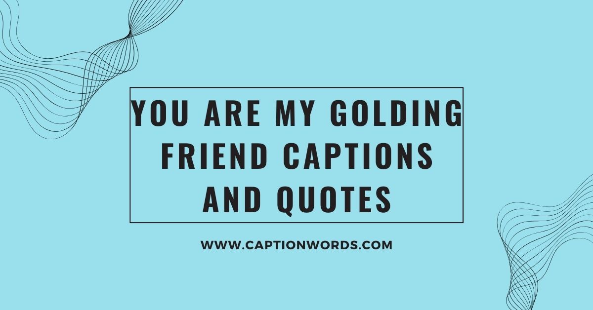 You Are My Golding Friend Captions and Quotes