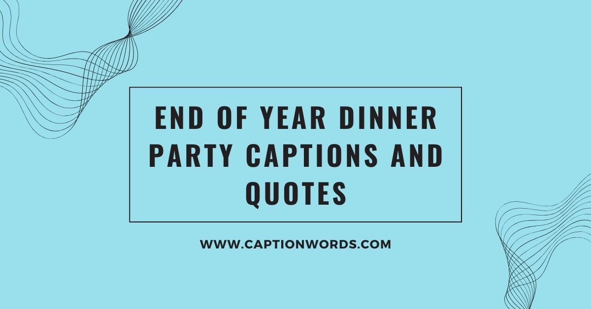 End of Year Dinner Party Captions and Quotes