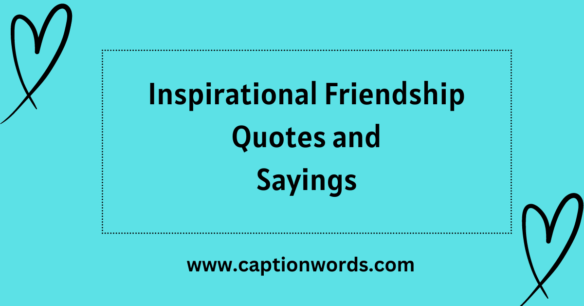 Inspirational Friendship Quotes and Sayings
