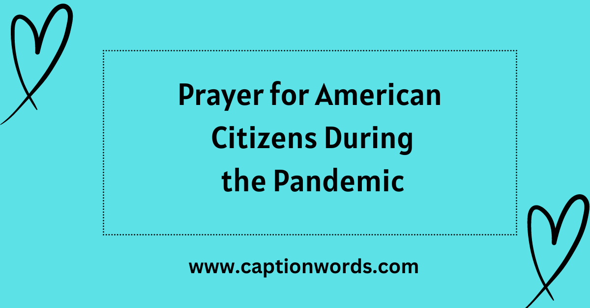 Prayer for American Citizens During the Pandemic