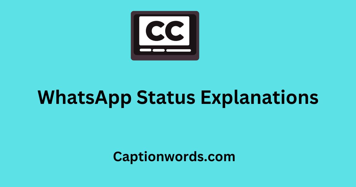WhatsApp Status Explanations