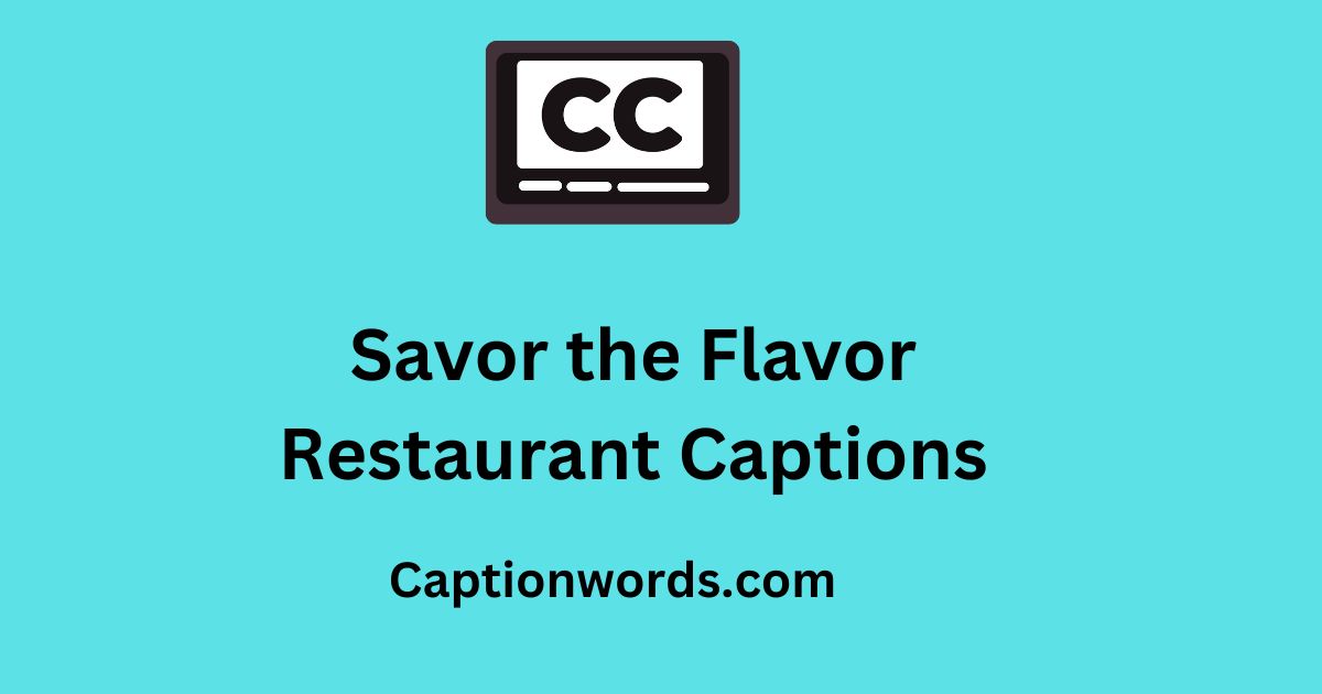 Restaurant Captions