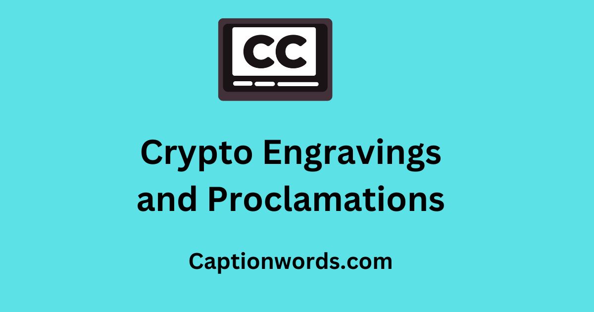 Crypto Engravings