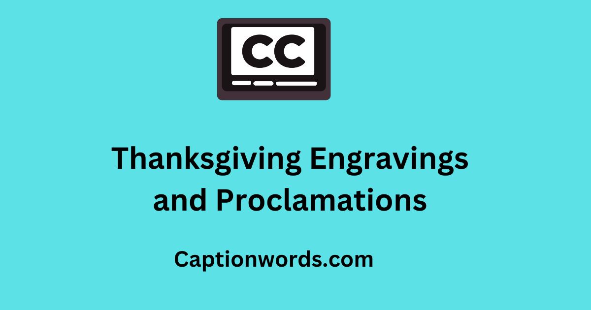 Thanksgiving Engravings