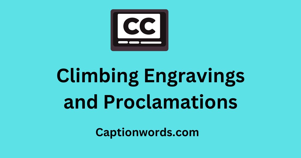 Climbing Engravings