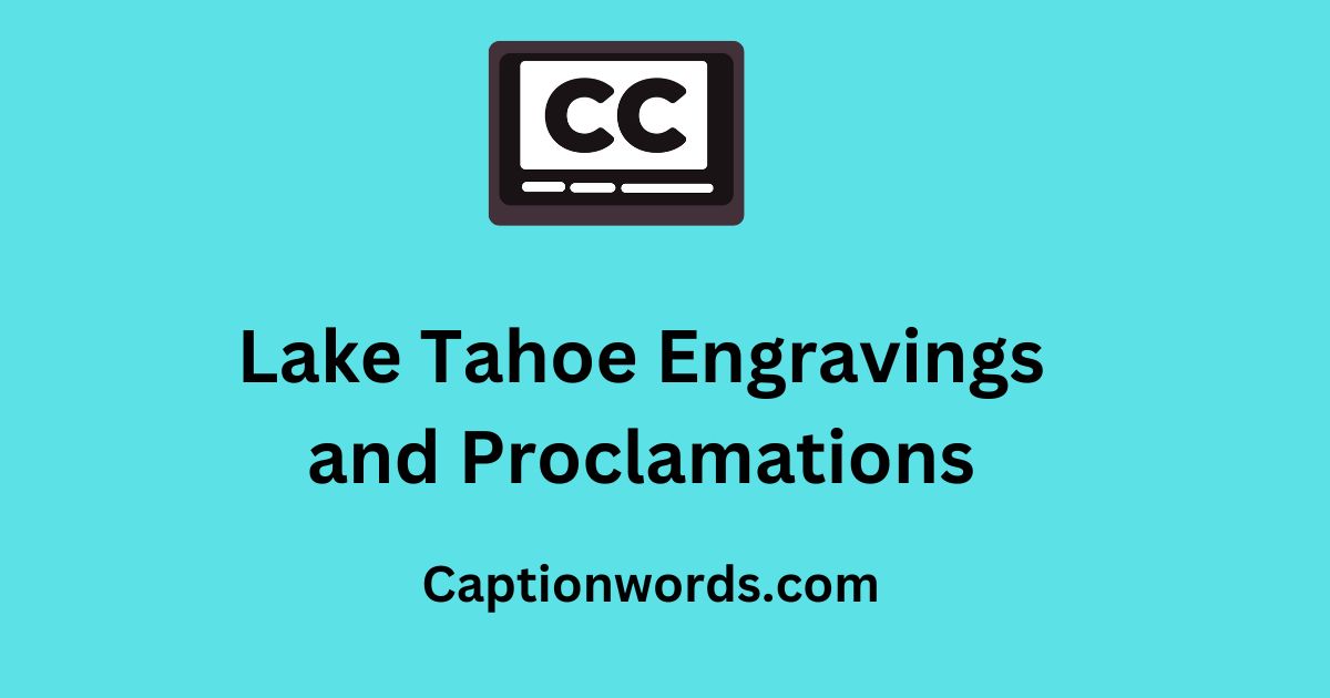 Lake Tahoe Engravings
