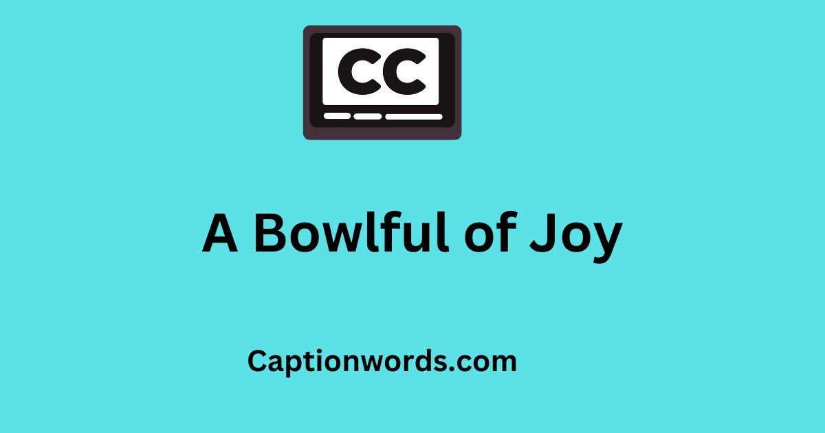 A Bowlful of Joy