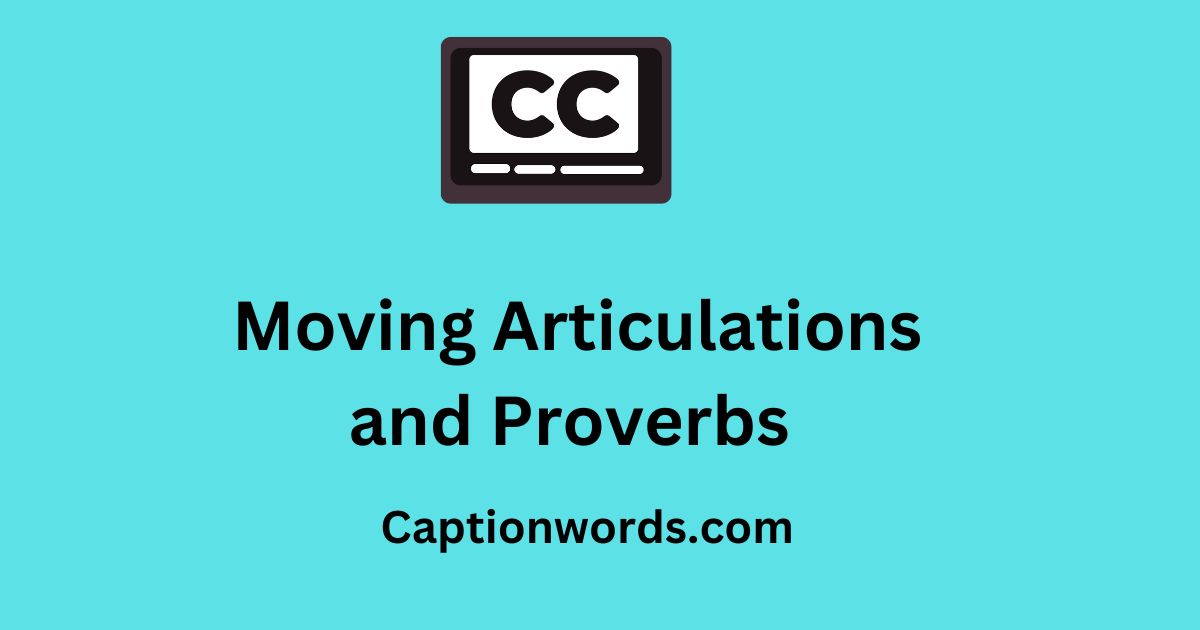 Moving Articulations