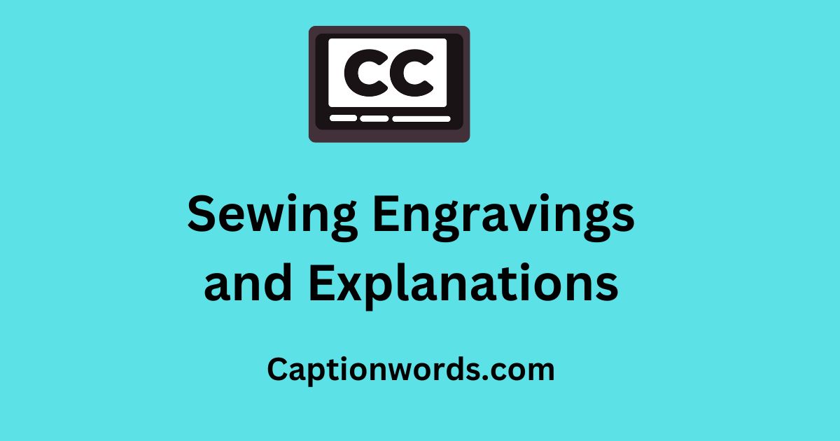 Sewing Engravings