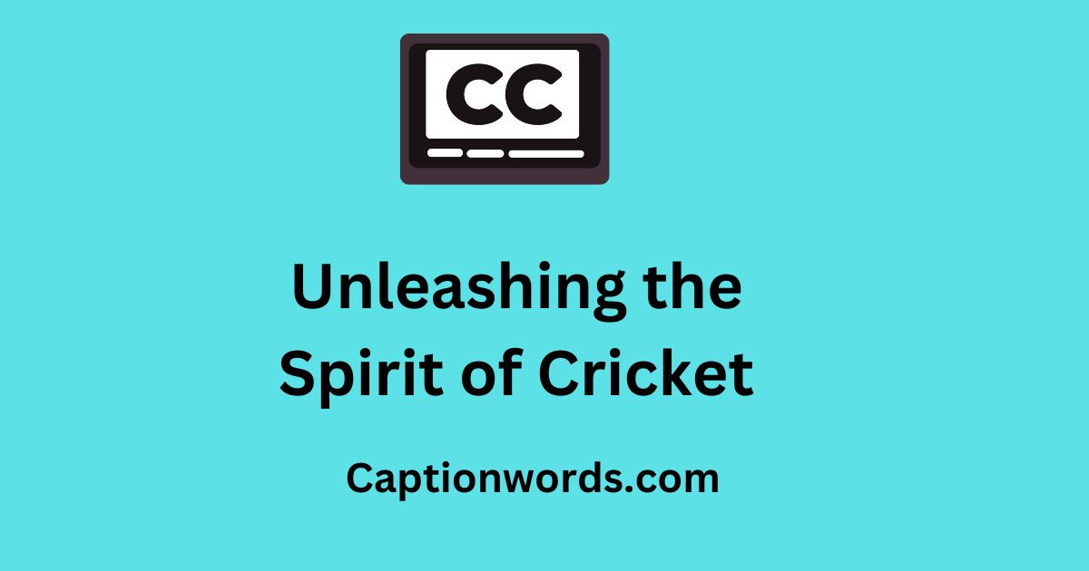 Spirit of Cricket