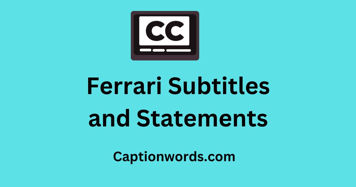 Ferrari Subtitles